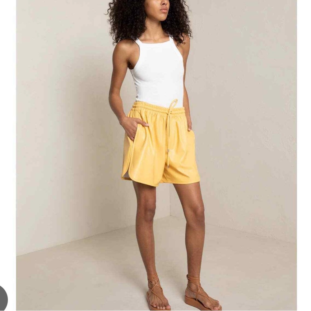 ALC LEATHER DRAWSTRING SHORTS